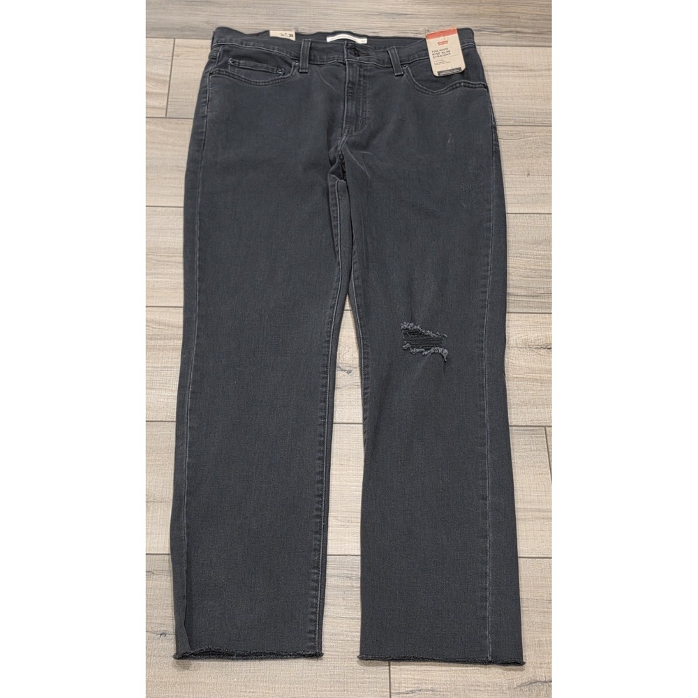 LEVI'S 724 Womens High-rise Cropped Straight-leg Jeans In Black , Size 32x30 NWT